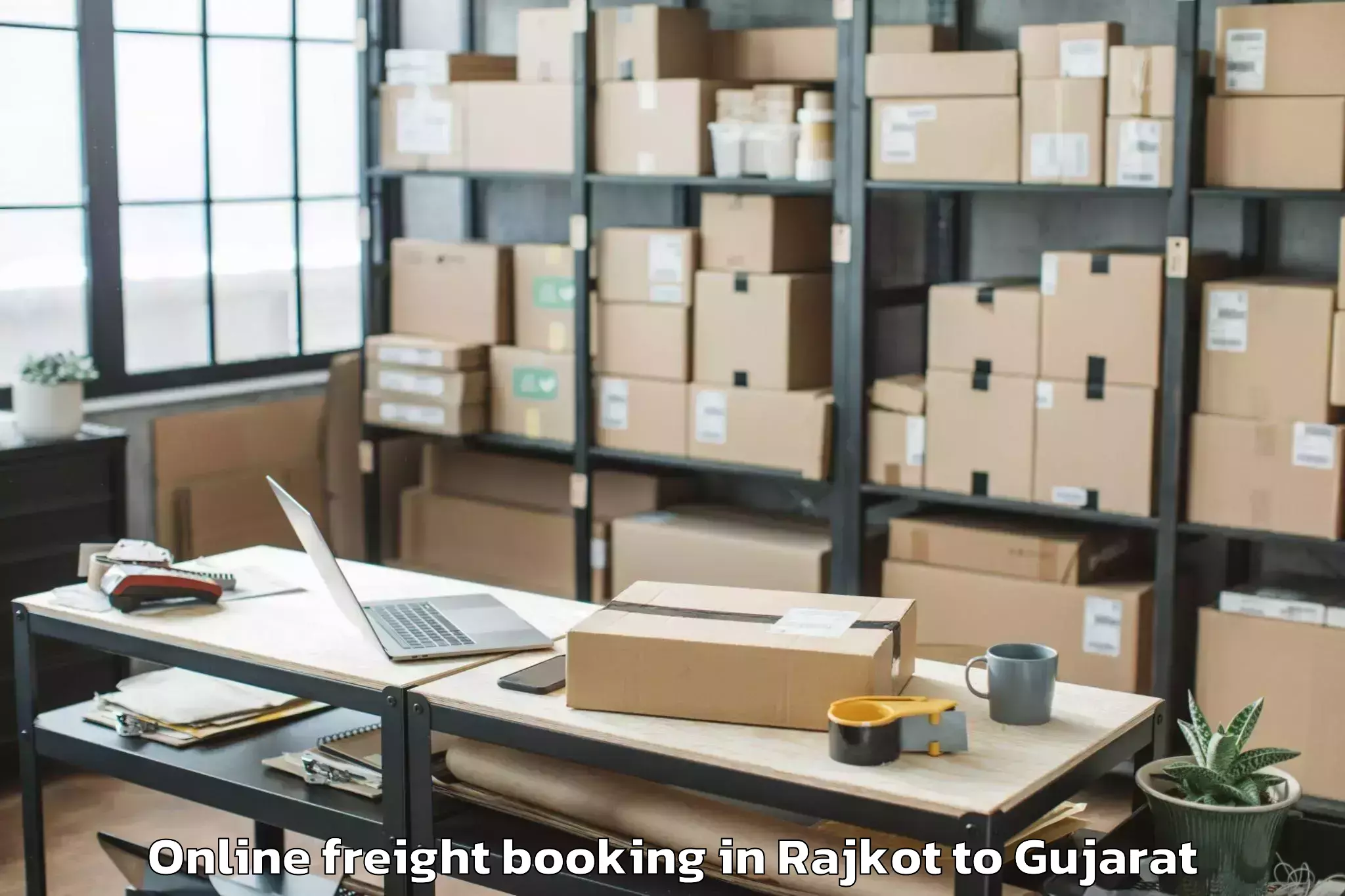 Affordable Rajkot to Bodeli Online Freight Booking